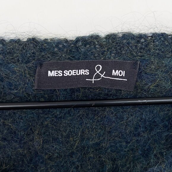 Mes Soeurs Et Moi Merino Wool Mohair Knit Sweater Cropped French Parisian Crop - Picture 3 of 10